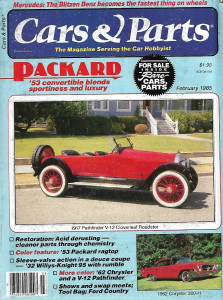CARS & PARTS 1985 FEB - '53 PACKARD, '32 WILLYS-KNIGHT 95, '62 CHRYSLER, DEUCE*